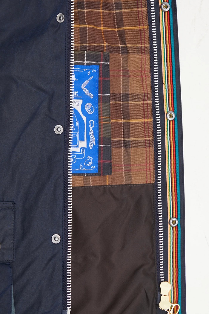 Bavlněná bunda Barbour x Paul Smith OS Bedale Wax MWX2515NY94