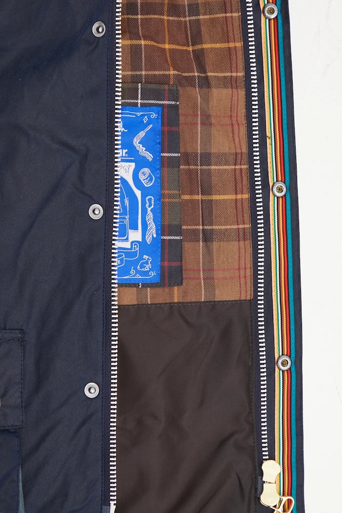Bavlněná bunda Barbour x Paul Smith OS Bedale Wax MWX2515NY94