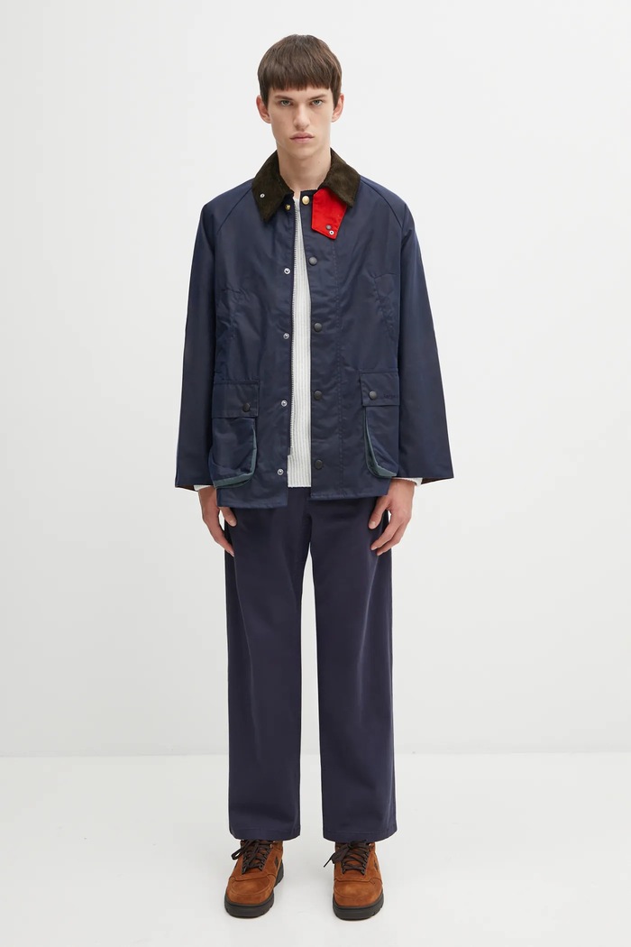 Bavlněná bunda Barbour x Paul Smith OS Bedale Wax MWX2515NY94