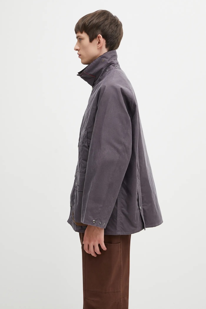 Bunda Barbour x Paul Smith OS Bedale Wax MWX2515PU11 fialová AW25