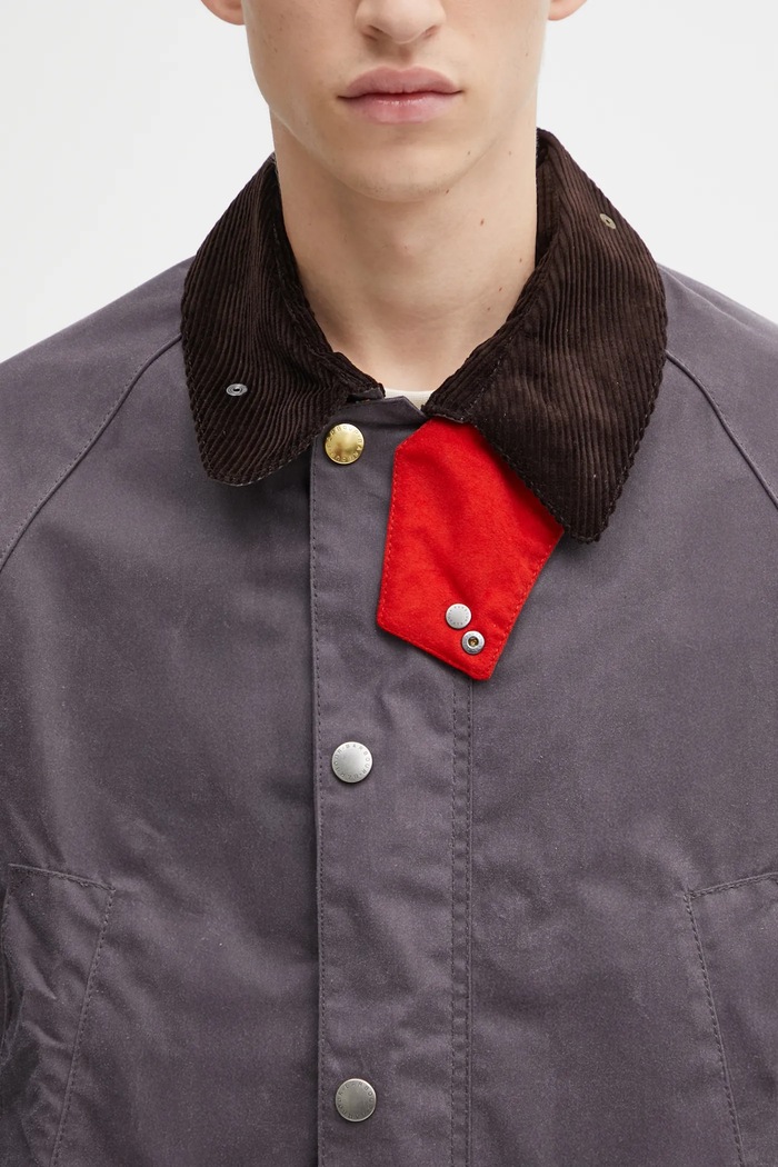 Bunda Barbour x Paul Smith OS Bedale Wax fialová MWX2515PU11