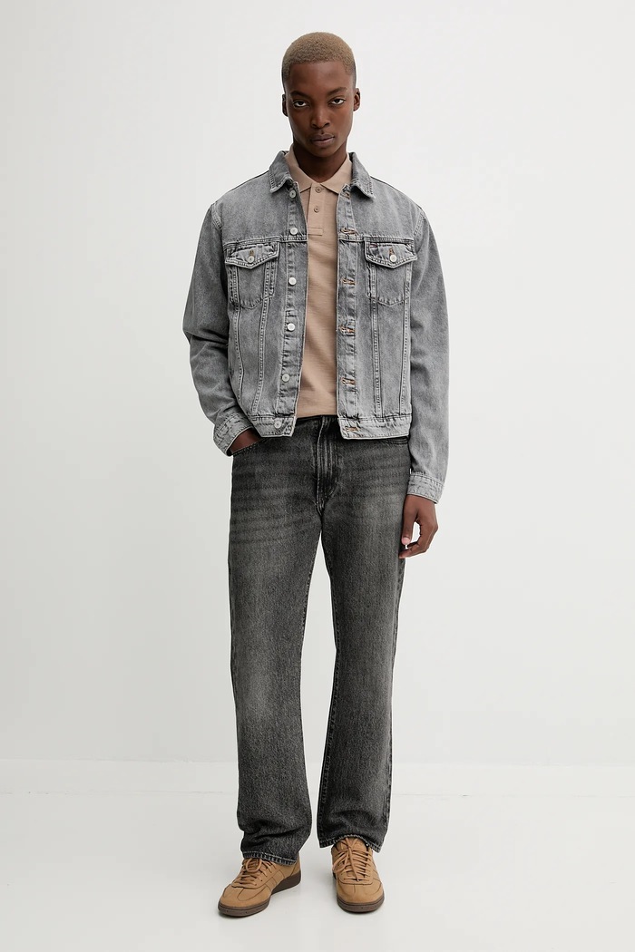 Tommy Jeans kurtka jeansowa DM0DM21964 szary AW25