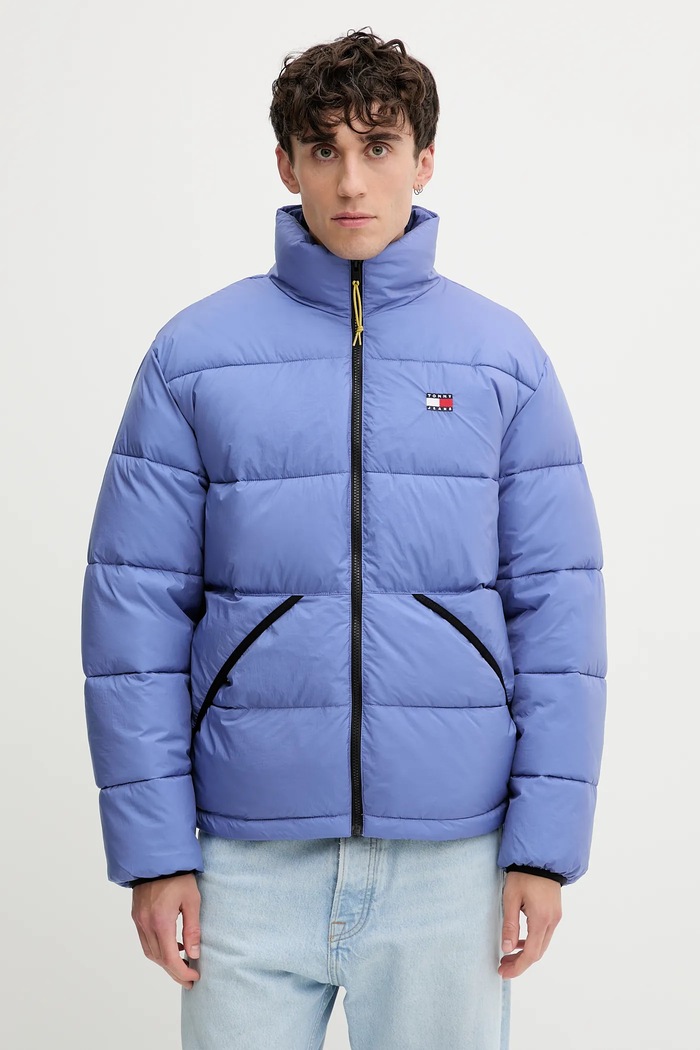 Tommy Jeans rövid kabát szigetelt lila DM0DM22040