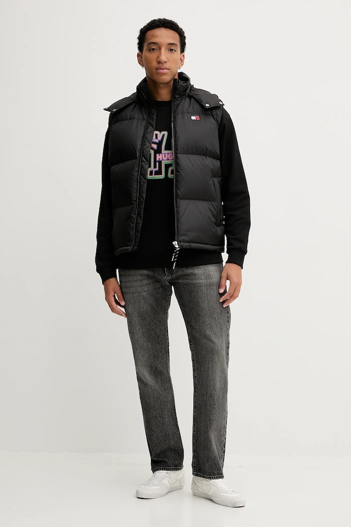 Αμάνικο από πούπουλα Tommy Jeans DM0DM22068 μαύρο AW25