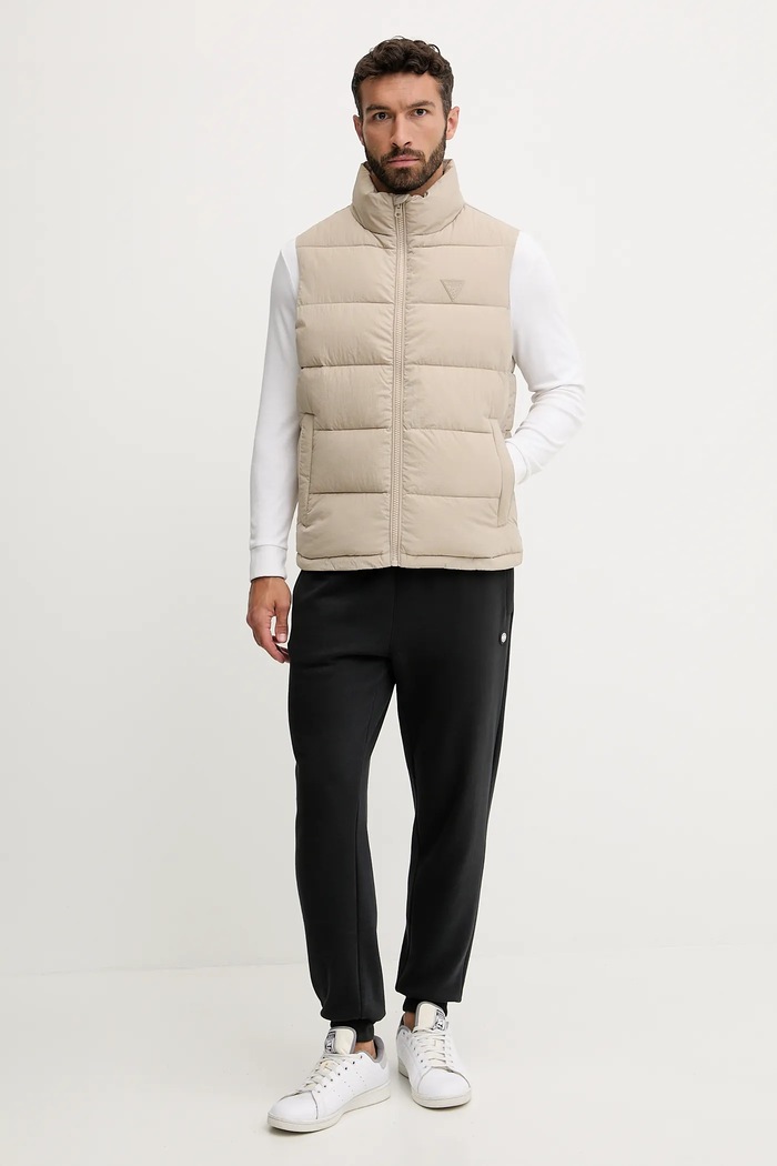 Αμάνικο μπουφάν Guess ROHAN Z5YL08.WGTN0 μπεζ AW25