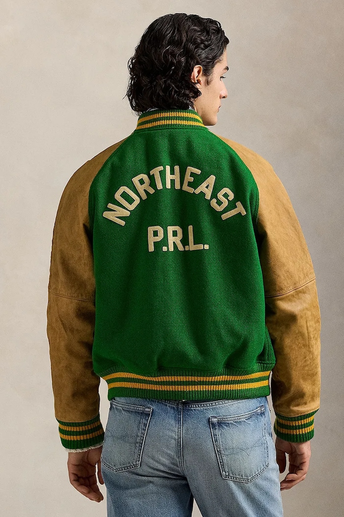 Bunda Polo Ralph Lauren Lttrmn Jkt Lined 710970577 zelená AW25