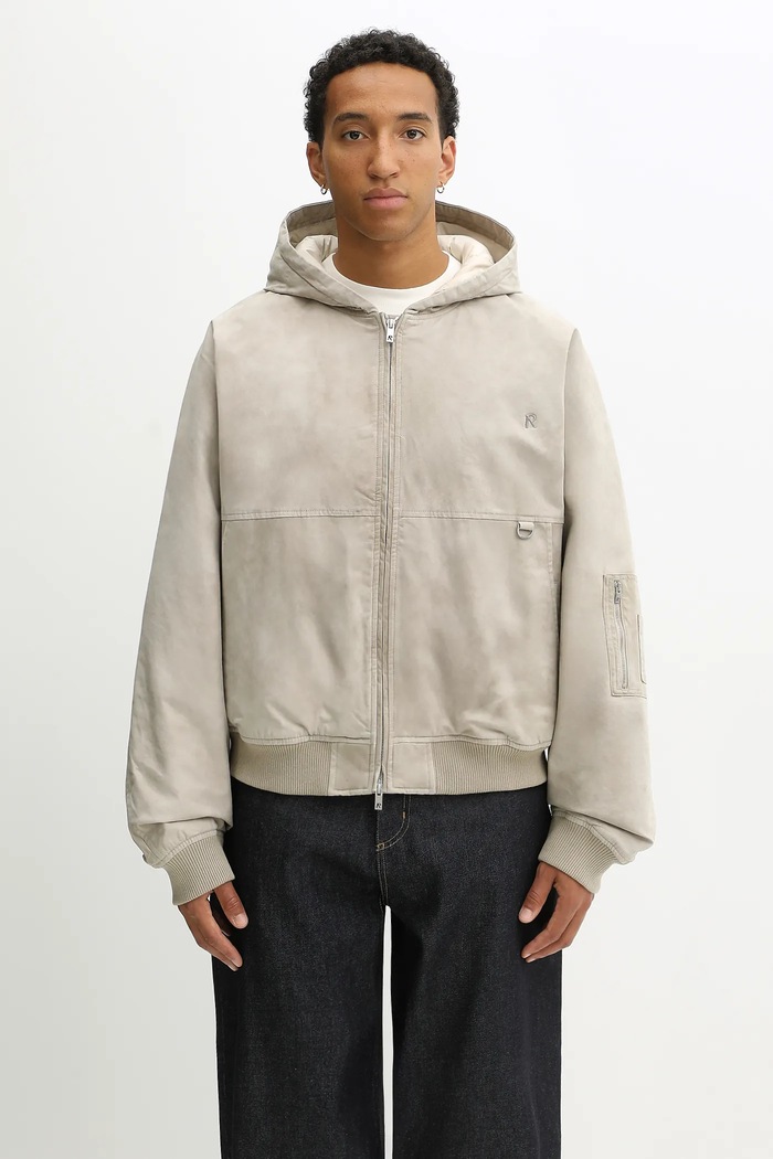 Μπουφάν Represent Hooded Bomber (Washed) μόνωση μπεζ MLM100127