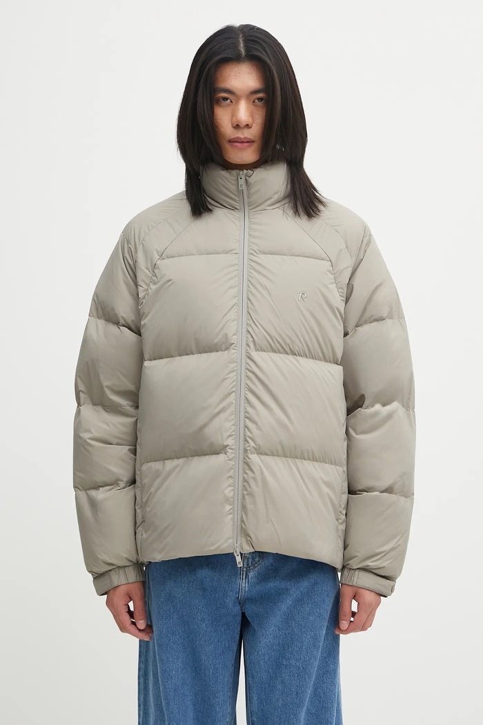Μπουφάν με επένδυση από πούπουλα Represent Funnel Neck Puffer πουπουλένιο μπεζ MLM11484