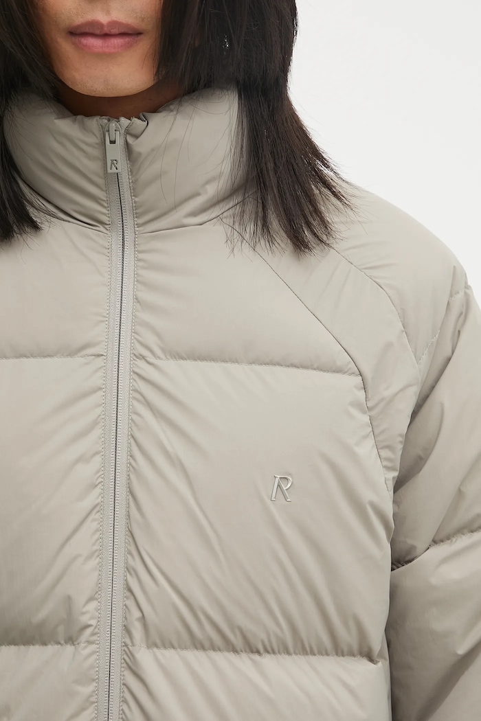 Μπουφάν με επένδυση από πούπουλα Represent Funnel Neck Puffer μπεζ MLM11484
