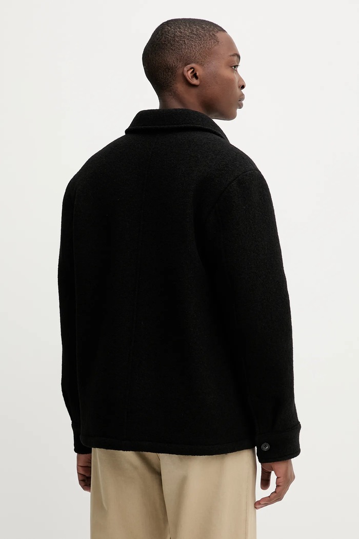 Îmbrăcăminte A.P.C. Geacă de lână veste emile logo WVBEH.H32029 negru