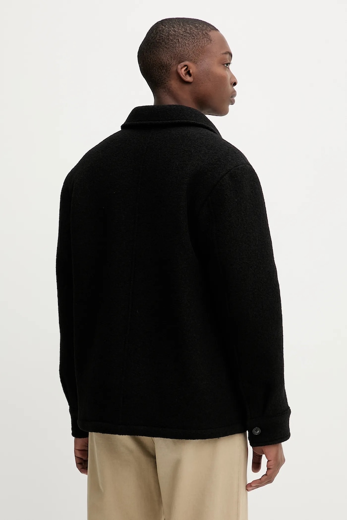 Îmbrăcăminte A.P.C. Geacă de lână veste emile logo WVBEH.H32029 negru