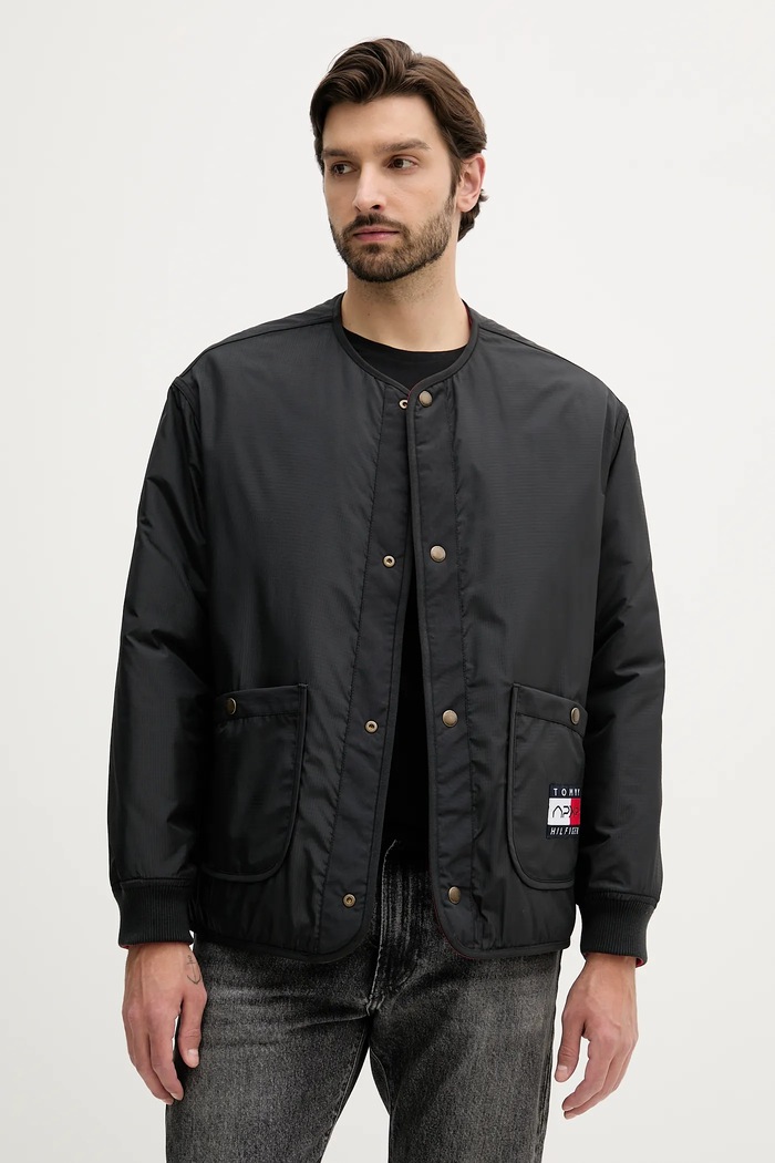 Oboustranná bunda Tommy Hilfiger x F1 THE MOVIE bez kapuce červená MW0MW41369