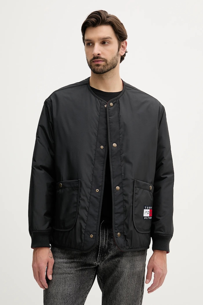 Oboustranná bunda Tommy Hilfiger x F1 THE MOVIE bez kapuce červená MW0MW41369