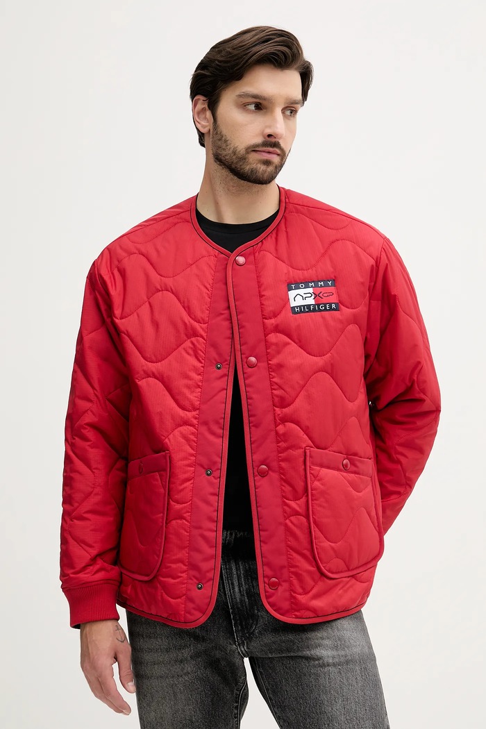 Oboustranná bunda Tommy Hilfiger x F1 THE MOVIE MW0MW41369 červená AW25