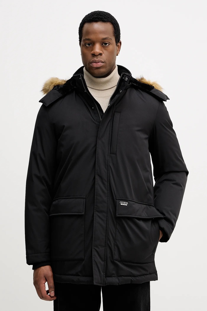 Guess geacă de puf cu captuseala negru M5BL2G.W2712