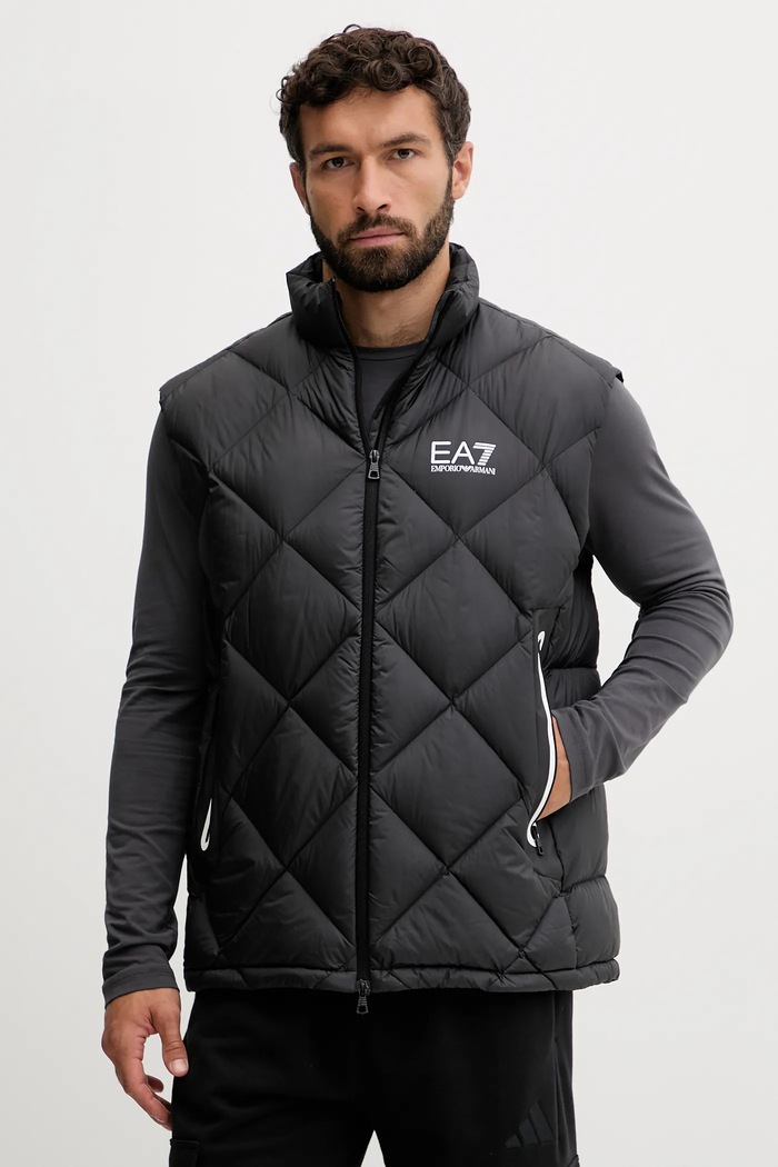 Páperová vesta EA7 Emporio Armani zateplené čierna AF15923.7M001002