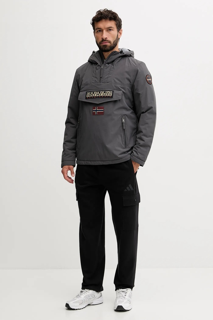 Яке Napapijri Rainforest Pocket 2 NP0A4GMDH981 сив AW25