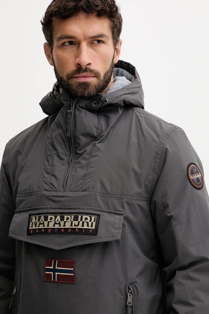 Яке Napapijri Rainforest Pocket 2 сив NP0A4GMDH981