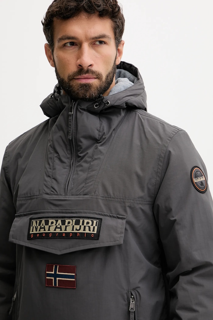 Яке Napapijri Rainforest Pocket 2 сив NP0A4GMDH981