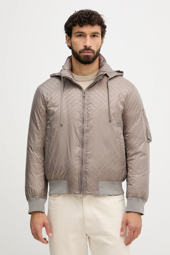 Armani Exchange rövid kabát enyhén szigetelt barna XM001088.AF16592