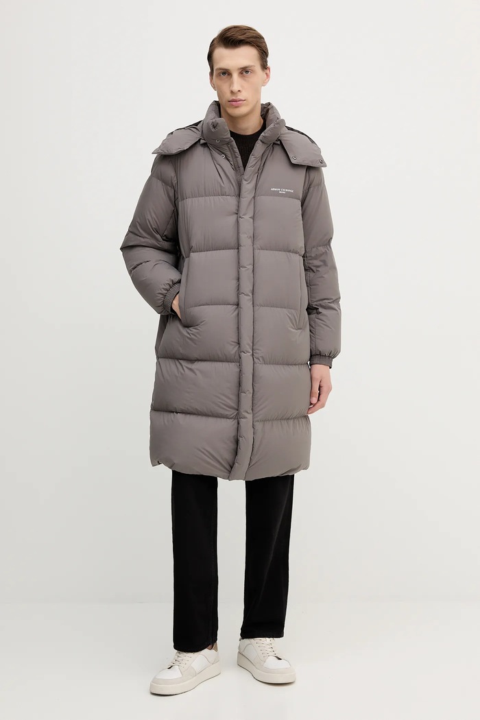 Páperová bunda Armani Exchange zateplené sivá XM001846.AF16340