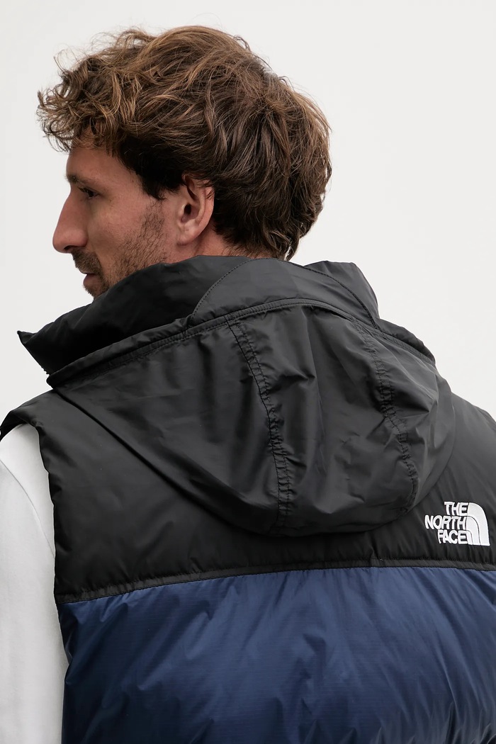 The North Face vestă de puf 1996 Retro Nuptse NF0A3JQQGOB1 bleumarin