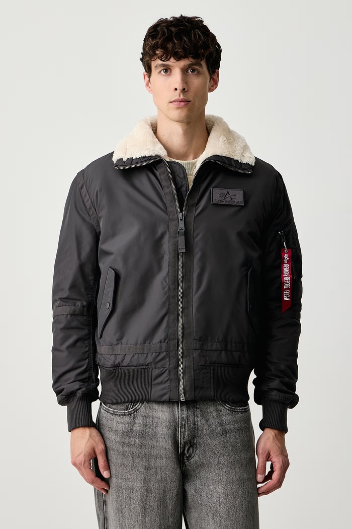 Alpha Industries Prijelazna jakna za muškarce B-15 III TT Two Tone Bomber siva 198122.684