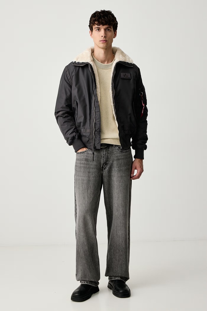 Alpha Industries Prijelazna jakna za muškarce B-15 III TT Two Tone Bomber 198122.684 siva AW25