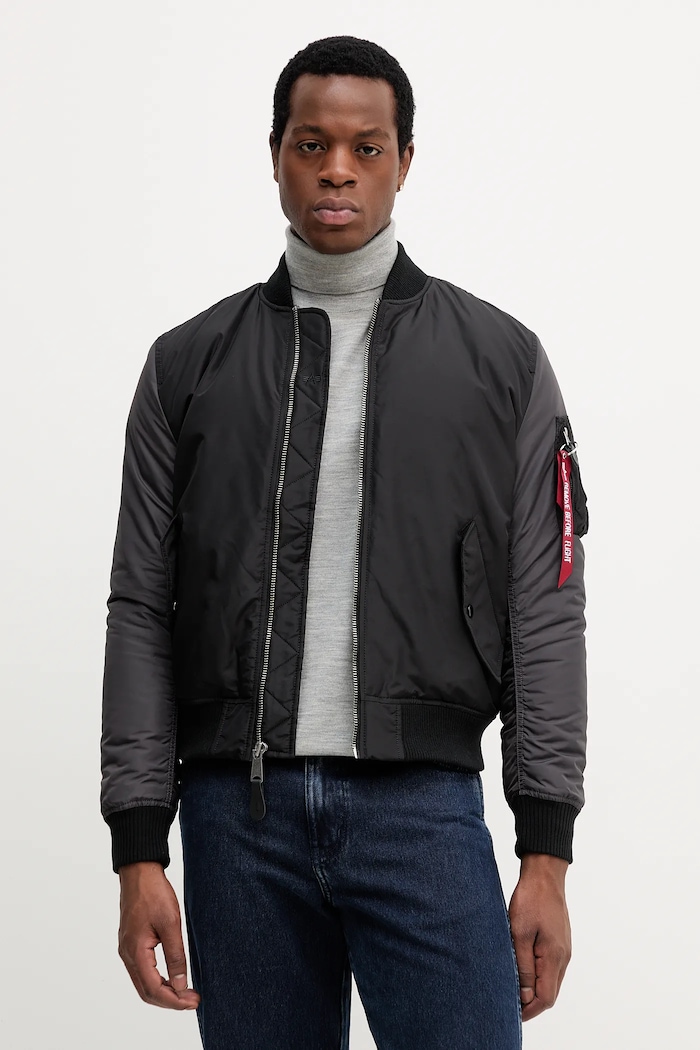 Bunda Alpha Industries bomber čierna 258120.03
