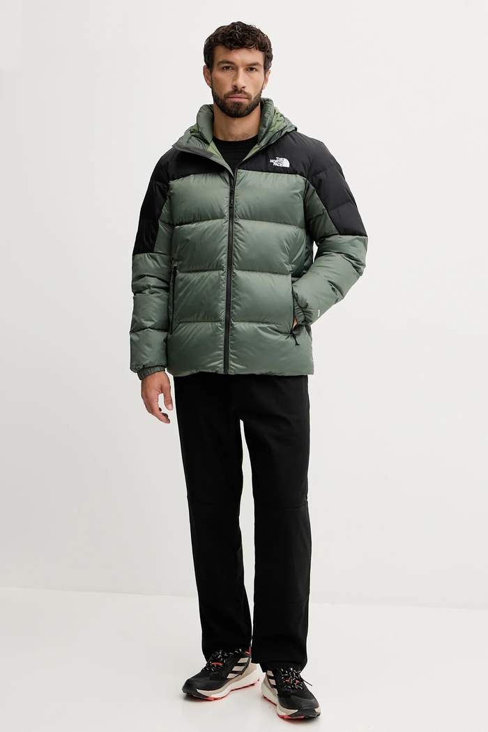 Пухено джинсово яке The North Face OUTDOOR NF0A8992EIH1 зелен AW25