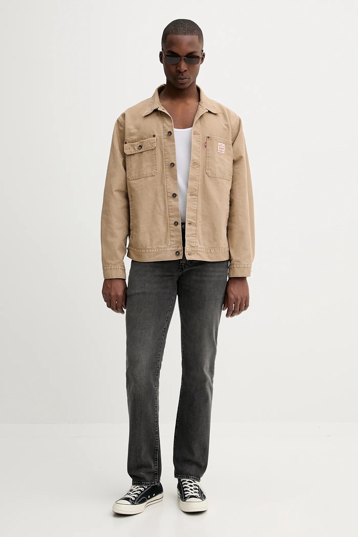 Βαμβακερό μπουφάν Levi's A4820.0023 μπεζ AA00