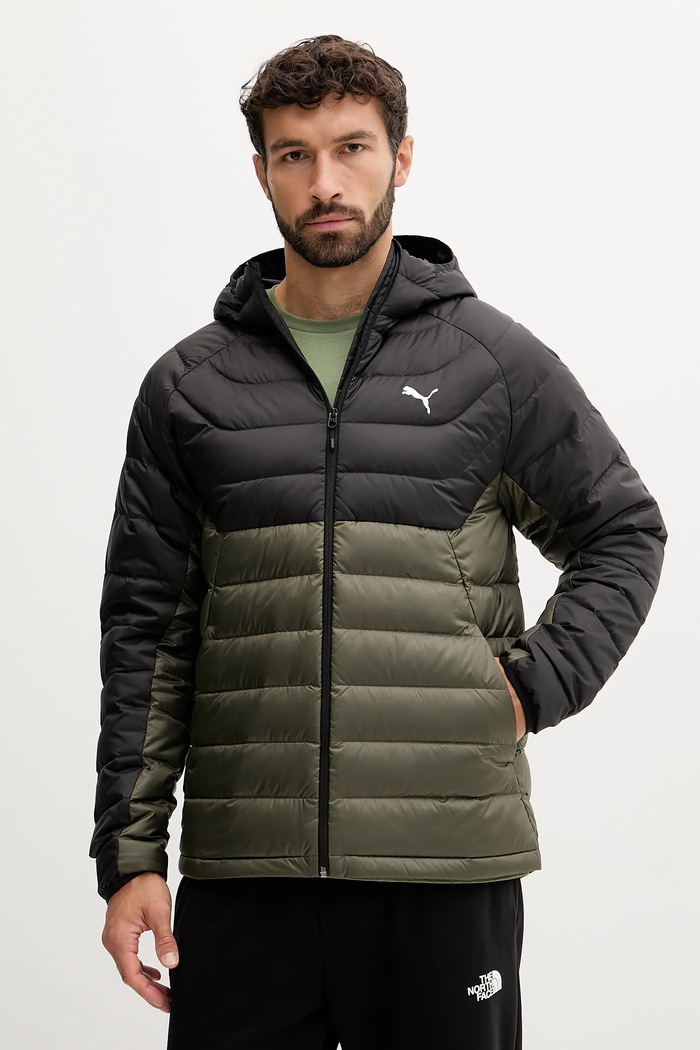 Puma geacă de puf cu captuseala verde 685221