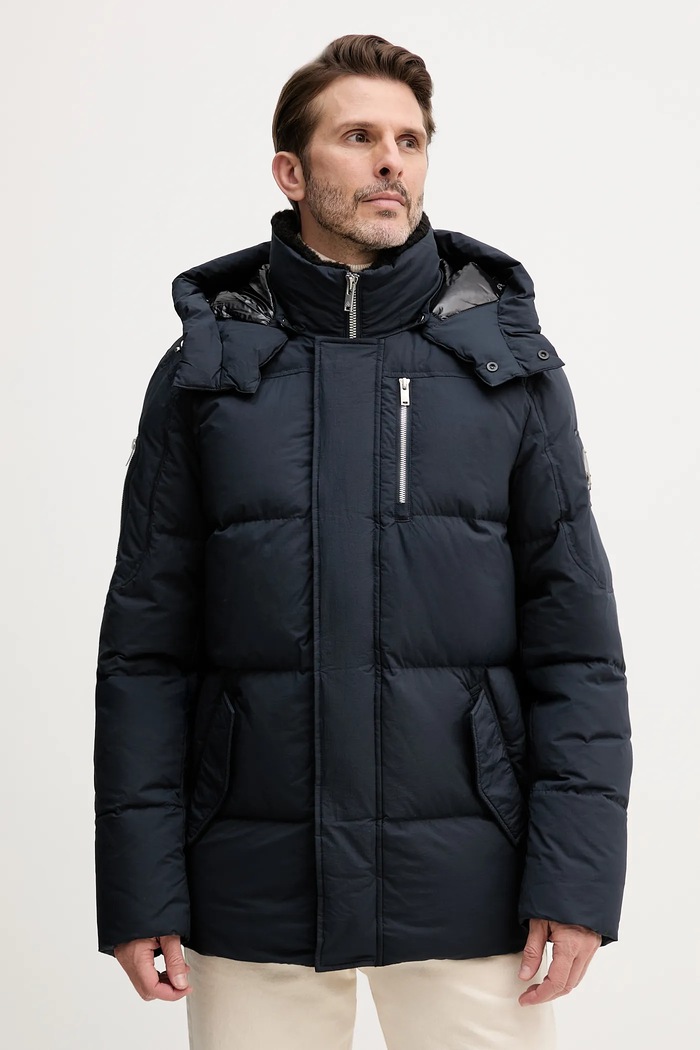 Пухова куртка MOOSE KNUCKLES EVEREST з утепленням темно-синій M35MJ146