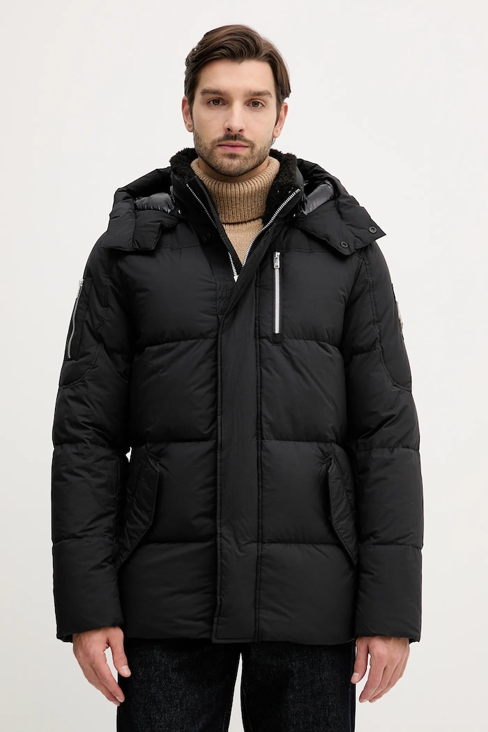 Páperová bunda MOOSE KNUCKLES EVEREST zateplené čierna M35MJ146