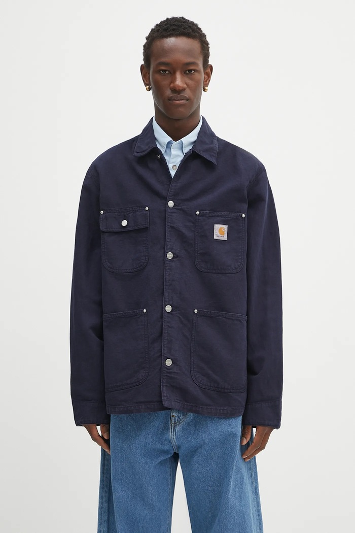 Carhartt WIP kurtka Walter Chore bez kaptura granatowy I035552.1CGD