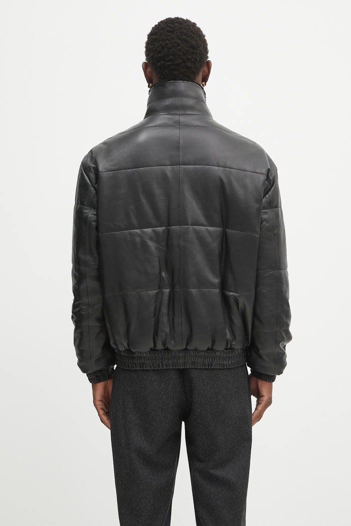 Odzież Drôle de Monsieur kurtka skórzana Le Blouson Cuir PERM.CT109.LH001 czarny