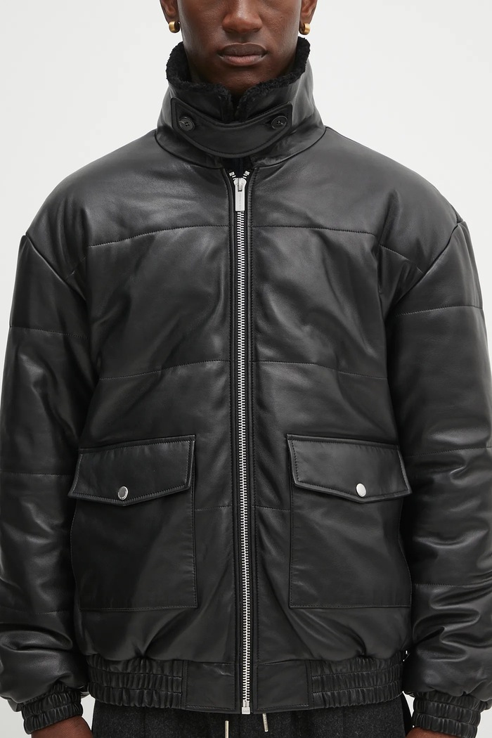 Drôle de Monsieur kurtka skórzana Le Blouson Cuir czarny PERM.CT109.LH001