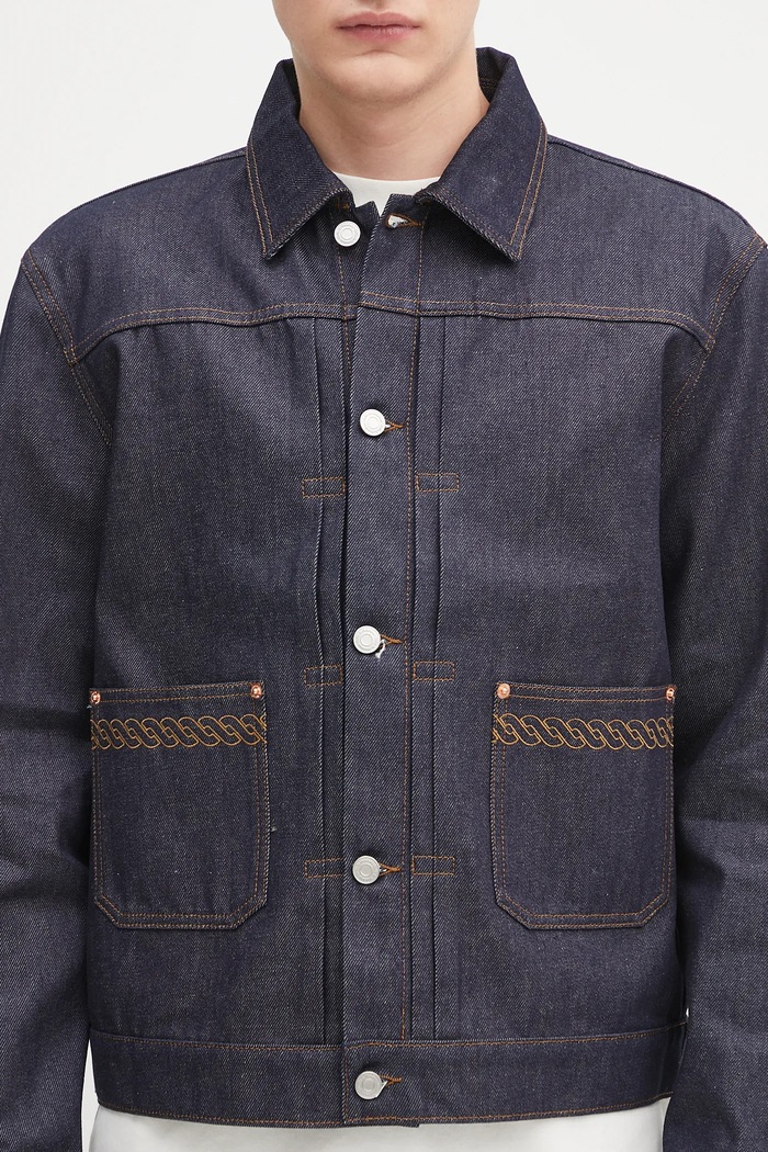 Drôle de Monsieur giacca di jeans La Veste Denim Brut blu navy H.JT172.CO211