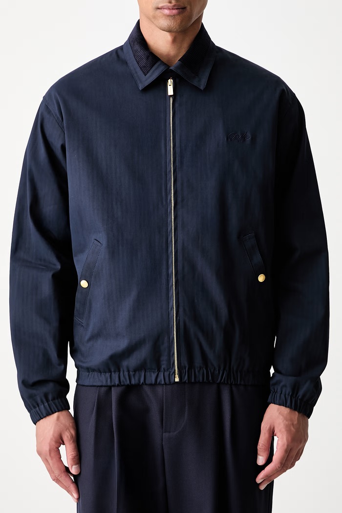 Drôle de Monsieur демисезонная куртка для мужчин из хлопка с эластаном Le Blouson DrUle PERM.JT180.CO206 тёмно-синий
