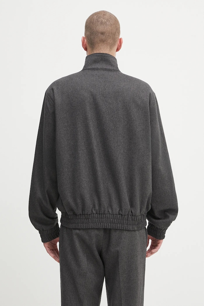 Îmbrăcăminte Drôle de Monsieur geacă de lână La Trackjacket Flanelle H.JT234.WV008 gri