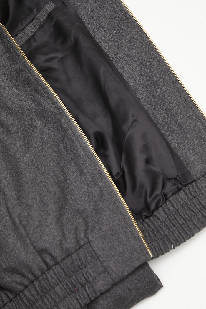 Drôle de Monsieur geacă de lână La Trackjacket Flanelle H.JT234.WV008 gri