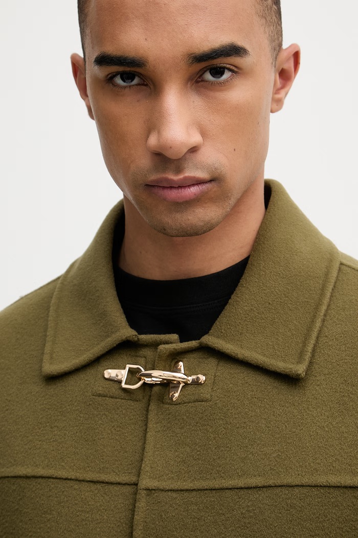 Drôle de Monsieur haină cu lână La Veste Caban verde I.JT248.WO042