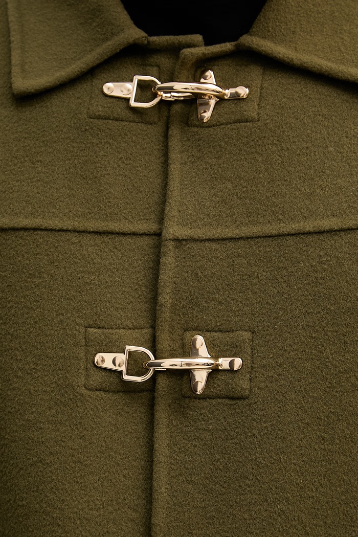 Drôle de Monsieur haină cu lână La Veste Caban I.JT248.WO042 verde