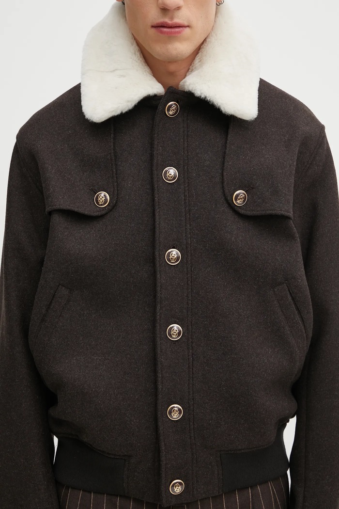 Drôle de Monsieur kurtka z dodatkiem wełny Le Blouson Laine I.JT242.WO043