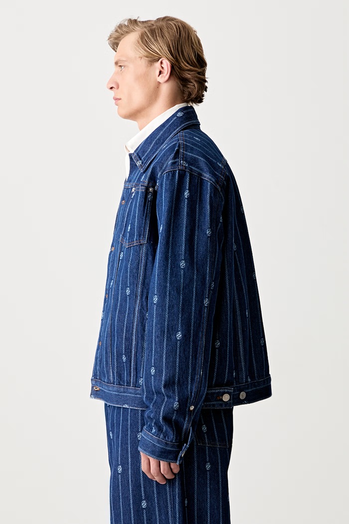 Drôle de Monsieur La veste Denim Monogramme džínsová bunda pánska I.JT182.CO238 modrá AW25