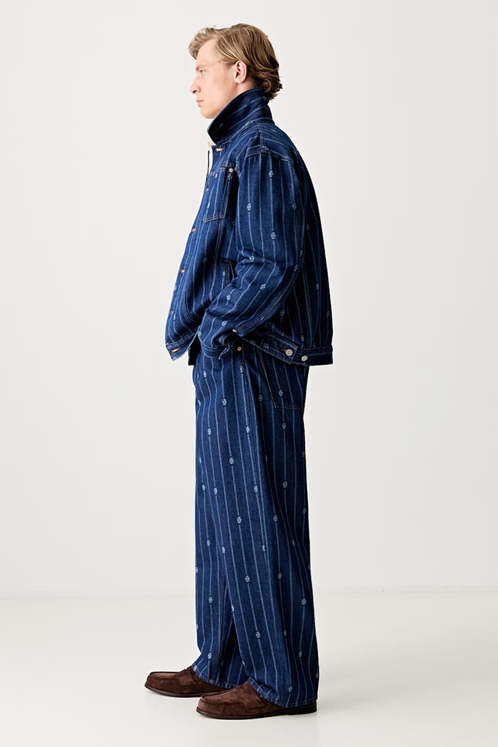 Drôle de Monsieur La veste Denim Monogramme τζιν μπουφάν Ανδρικό μπλε I.JT182.CO238