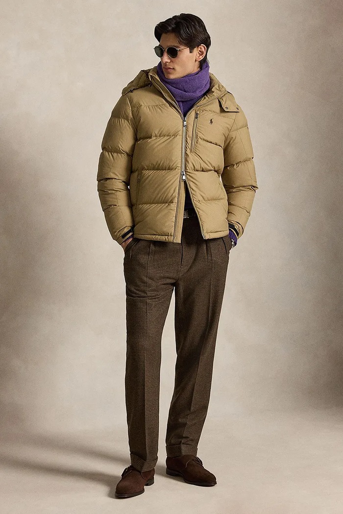 Odzież Polo Ralph Lauren Kurtka puchowa męska 710968278 beżowy