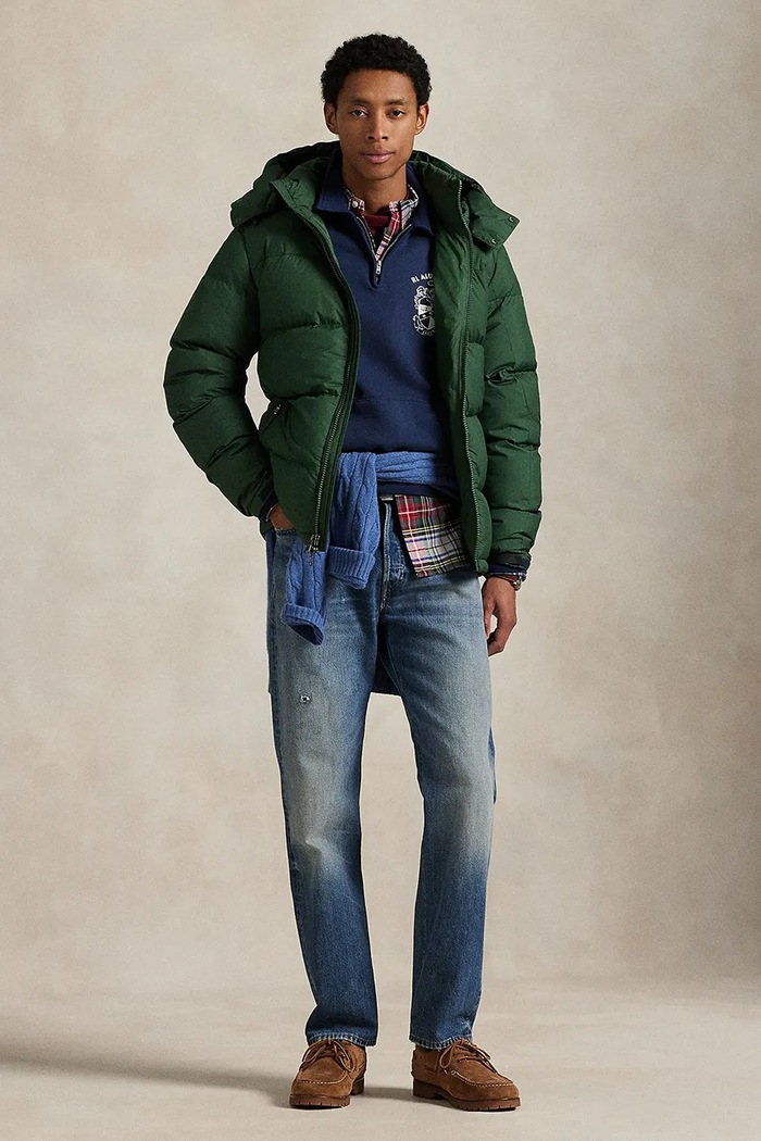 Ρούχα Μπουφάν με επένδυση από πούπουλα Polo Ralph Lauren 710968278 πράσινο