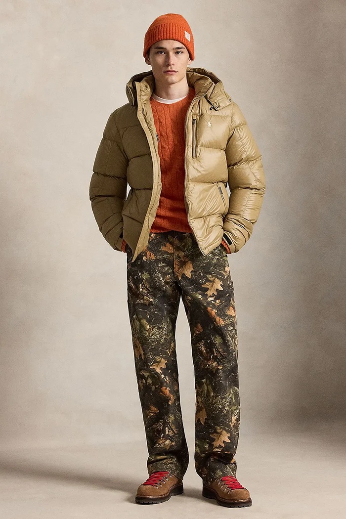 Odzież Polo Ralph Lauren Kurtka pikowana męska 710968281 beżowy