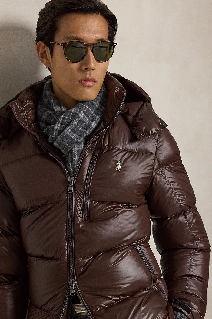 Kurtka pikowana męska Polo Ralph Lauren 710968281 brązowy